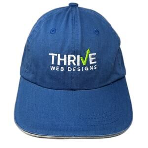 Thrive Web Designs Strapback Baseball Cap Blue One Size 6 Panel Port Authority
